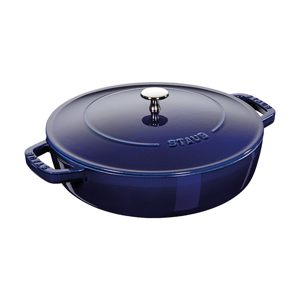 Staub Chistera Yağmur Efektli Döküm Tencere 28 cm Koyu MaviStaub
