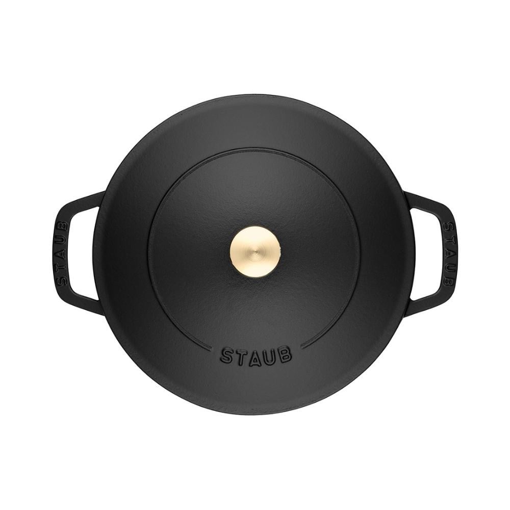 Staub Chistera Yağmur Efektli Döküm Tencere 28 cm SiyahStaub