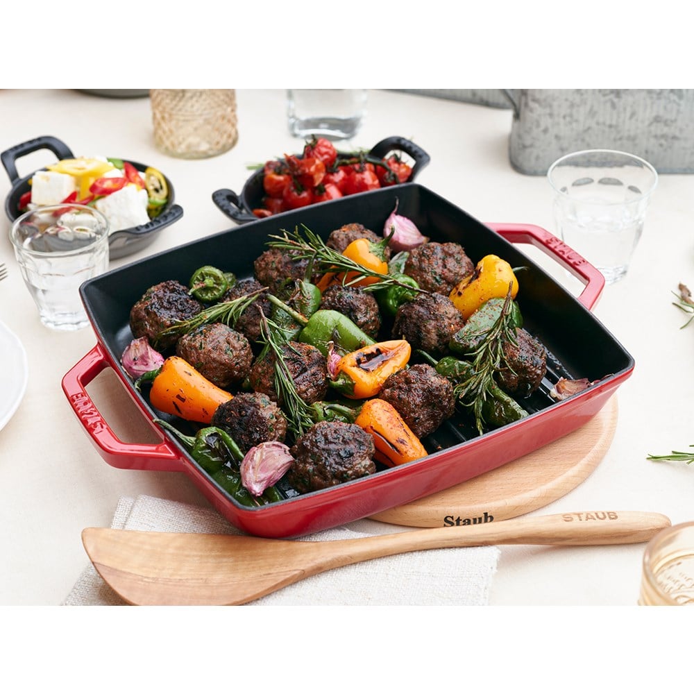 Staub Döküm Izgara Çift Kulplu 28 cm KirazStaub