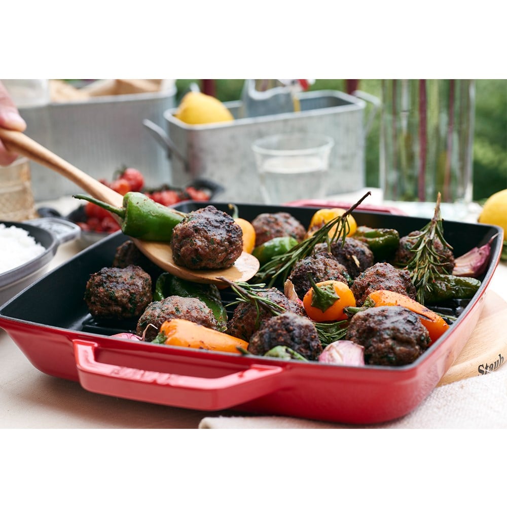 Staub Döküm Izgara Çift Kulplu 28 cm KirazStaub