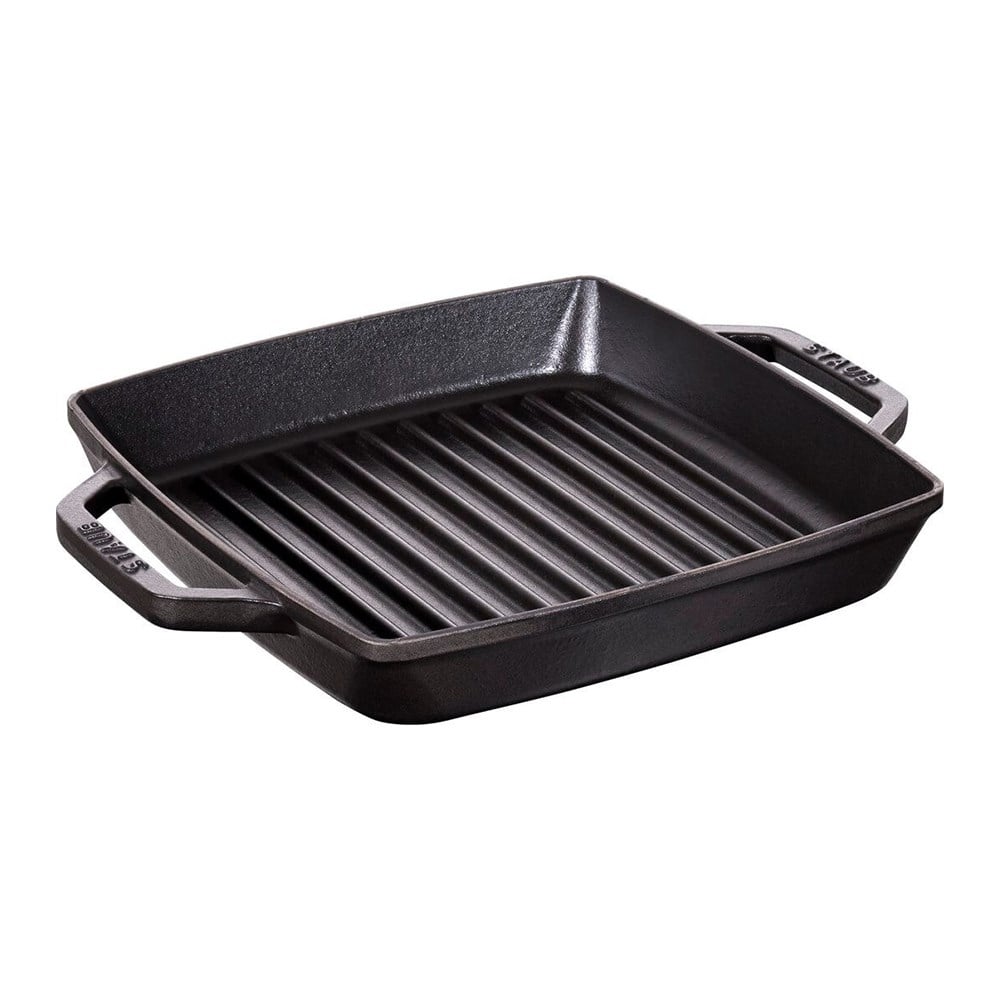 Staub Döküm Izgara Tava Çift Kulplu 23 x 23 cm SiyahStaub
