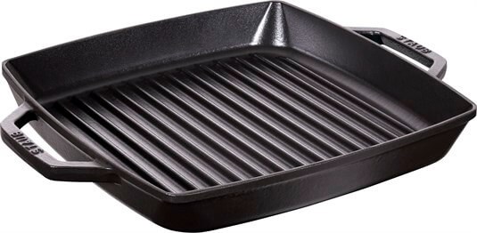 Staub Döküm Izgara Tava Çift Kulplu 28 x 28 cm SiyahStaub