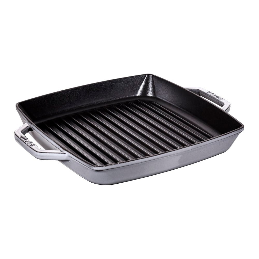 Staub Döküm Izgara Tava Çift Kulplu 28 x 23 cm GriStaub