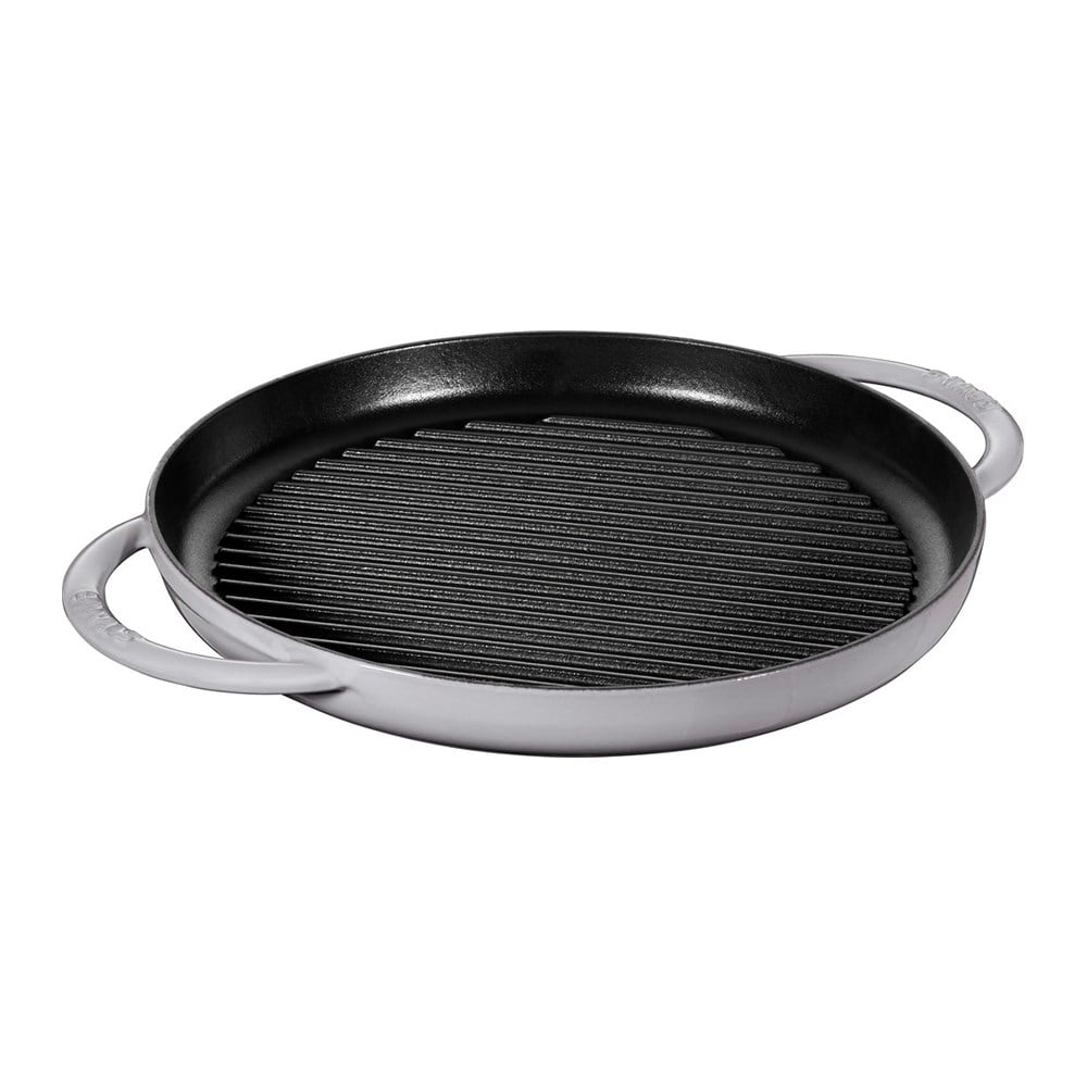 Staub Döküm Izgara Yuvarlak Çift Kulplu 22 cm Grafit GriStaub