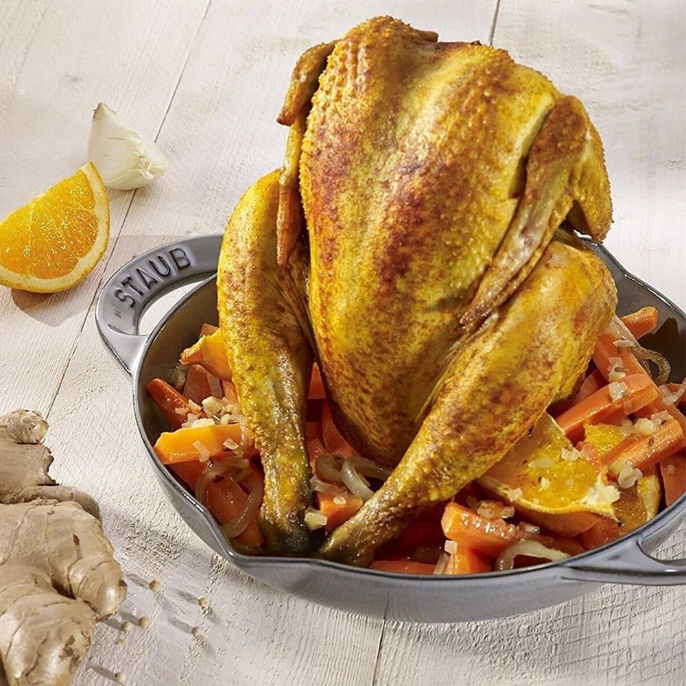 Staub Döküm Tavuk Pişirici 24 cm Grafit GriStaub