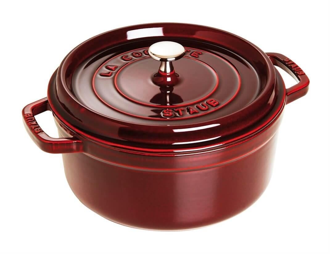 Staub Döküm Tencere Yuvarlak 24 cm  BordoStaub