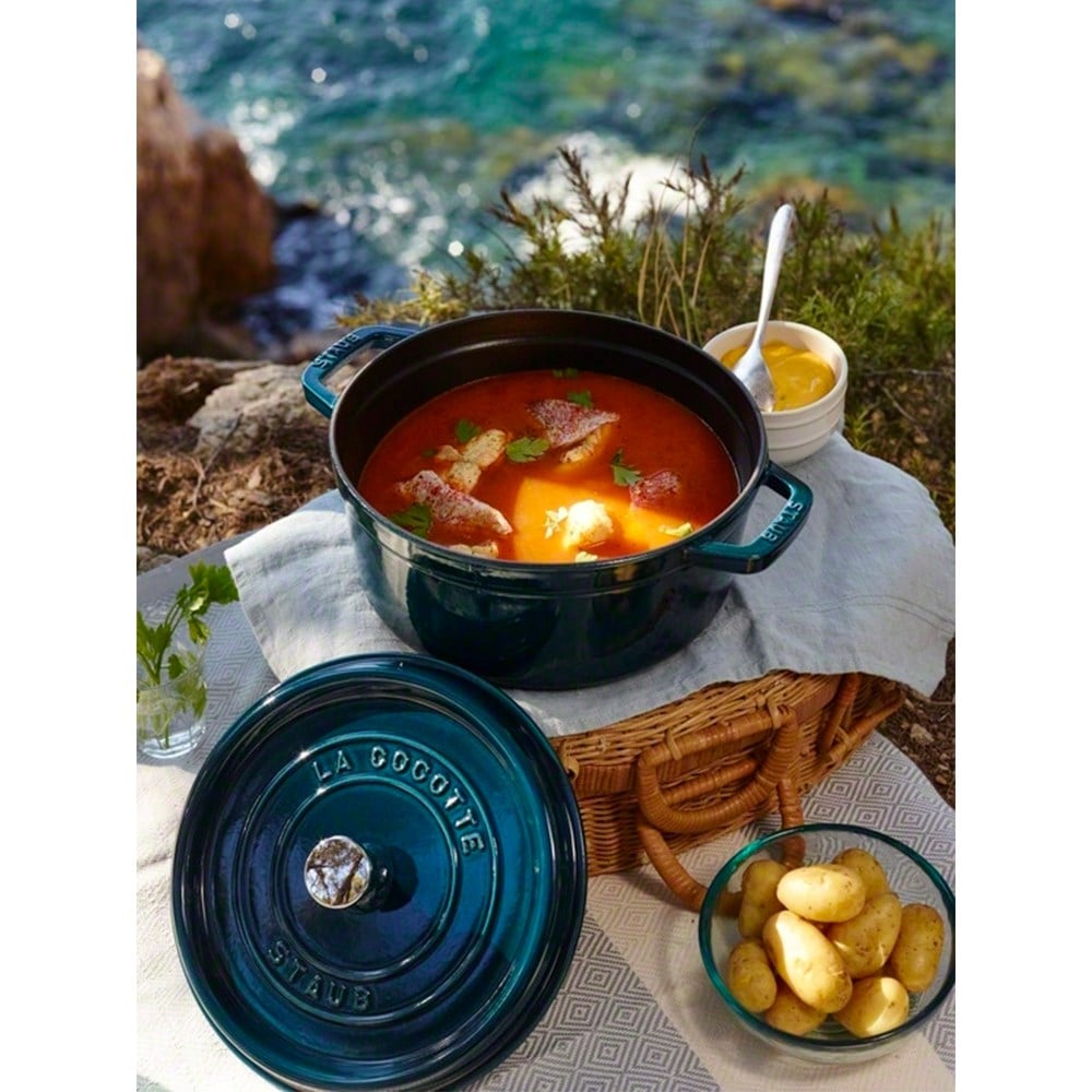 Staub Döküm Tencere Yuvarlak 26 cm Akdeniz MavisiStaub