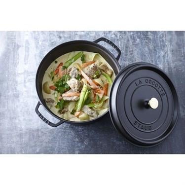 Staub Döküm Tencere Yuvarlak 28 cm SiyahStaub