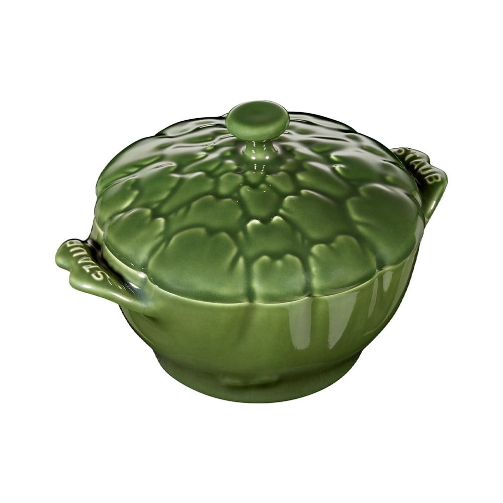 Staub Enginar Desen Seramik Döküm Kase 13 cm YeşilStaub