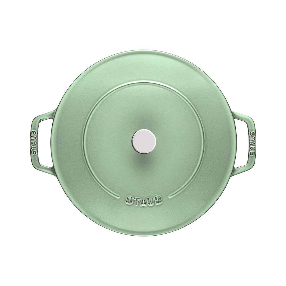 Staub La Cocotte Chistera Yağmur Efektli Döküm Tencere 28 cm AdaçayıStaub
