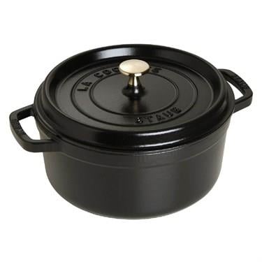 Staub La Cocotte Döküm Tencere Yuvarlak 24 cm SiyahStaub