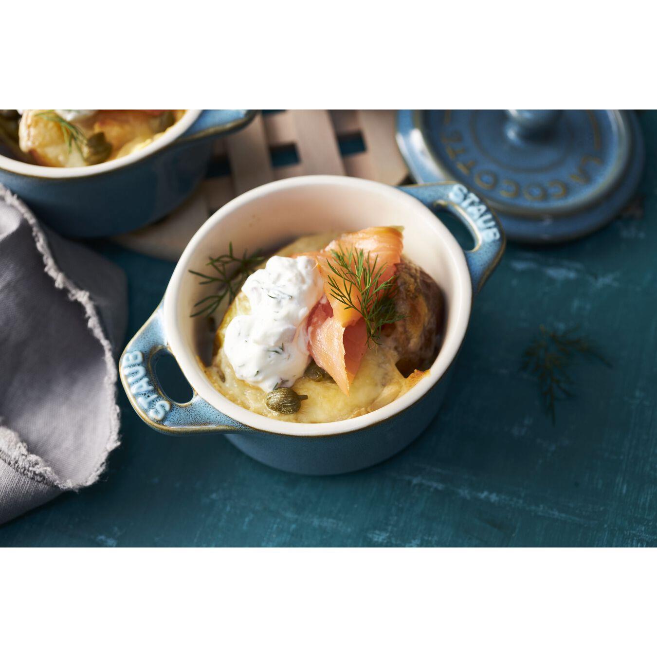 Staub Mini Cocotte Seramik Güveç Seti 4'lü Antik TurkuazStaub