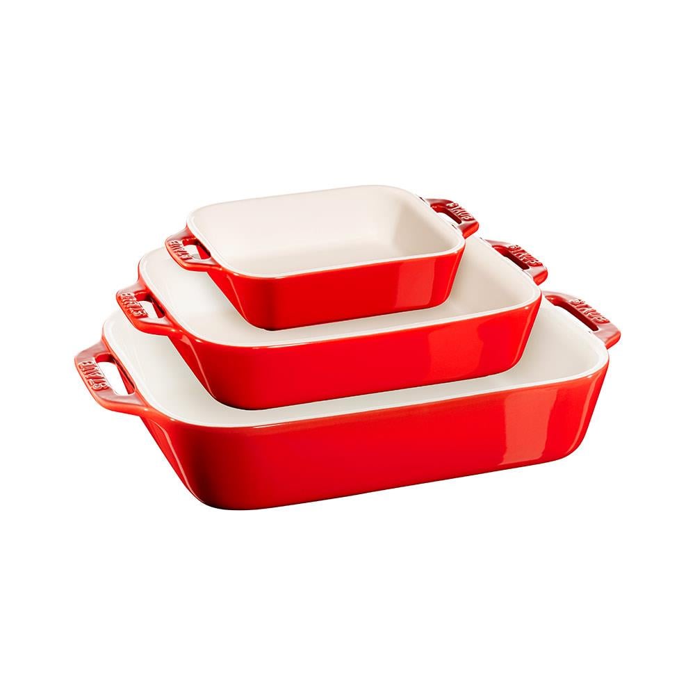 Staub Seramik Fırın Kabı Seti 3'lü KirazStaub