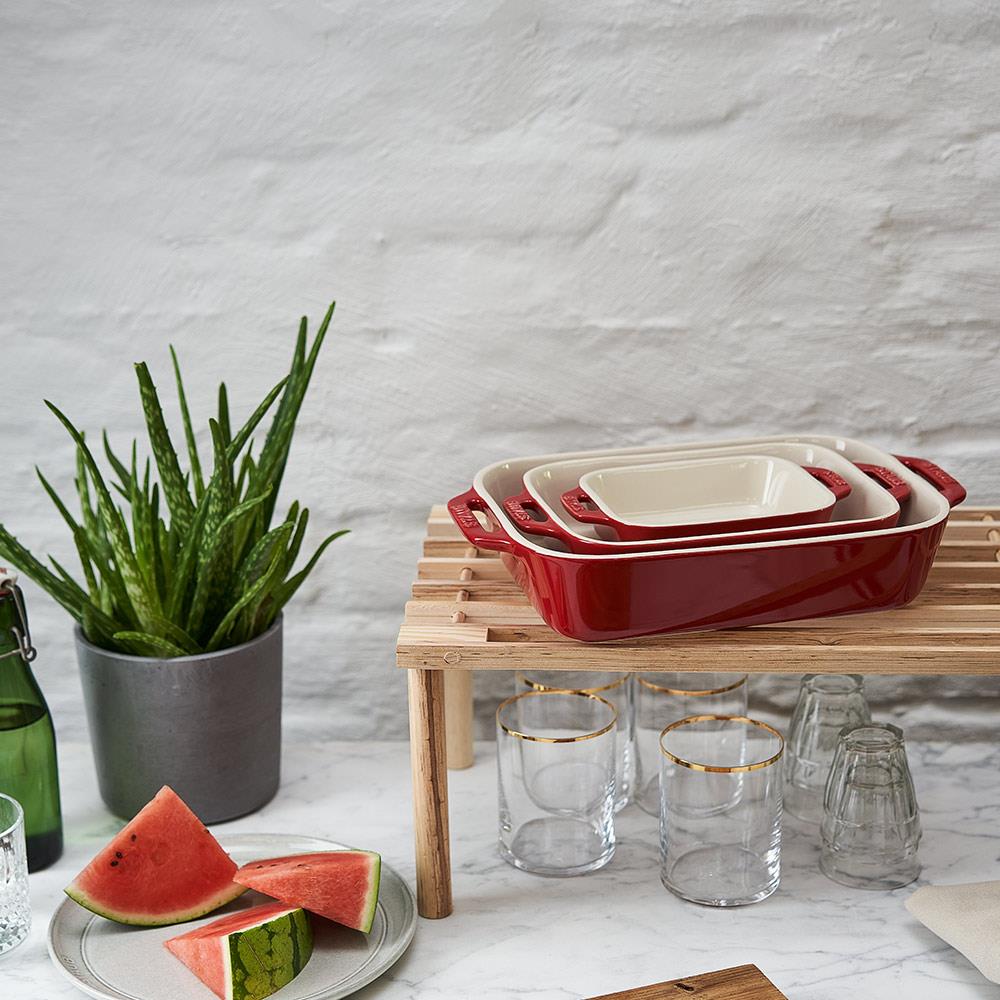 Staub Seramik Fırın Kabı Seti 3'lü KirazStaub