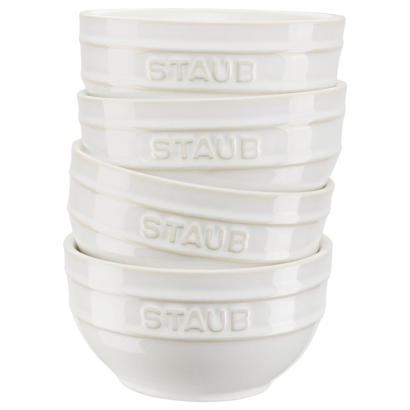 Staub Seramik Kase 4'lü Set 14 cm FildişiStaub