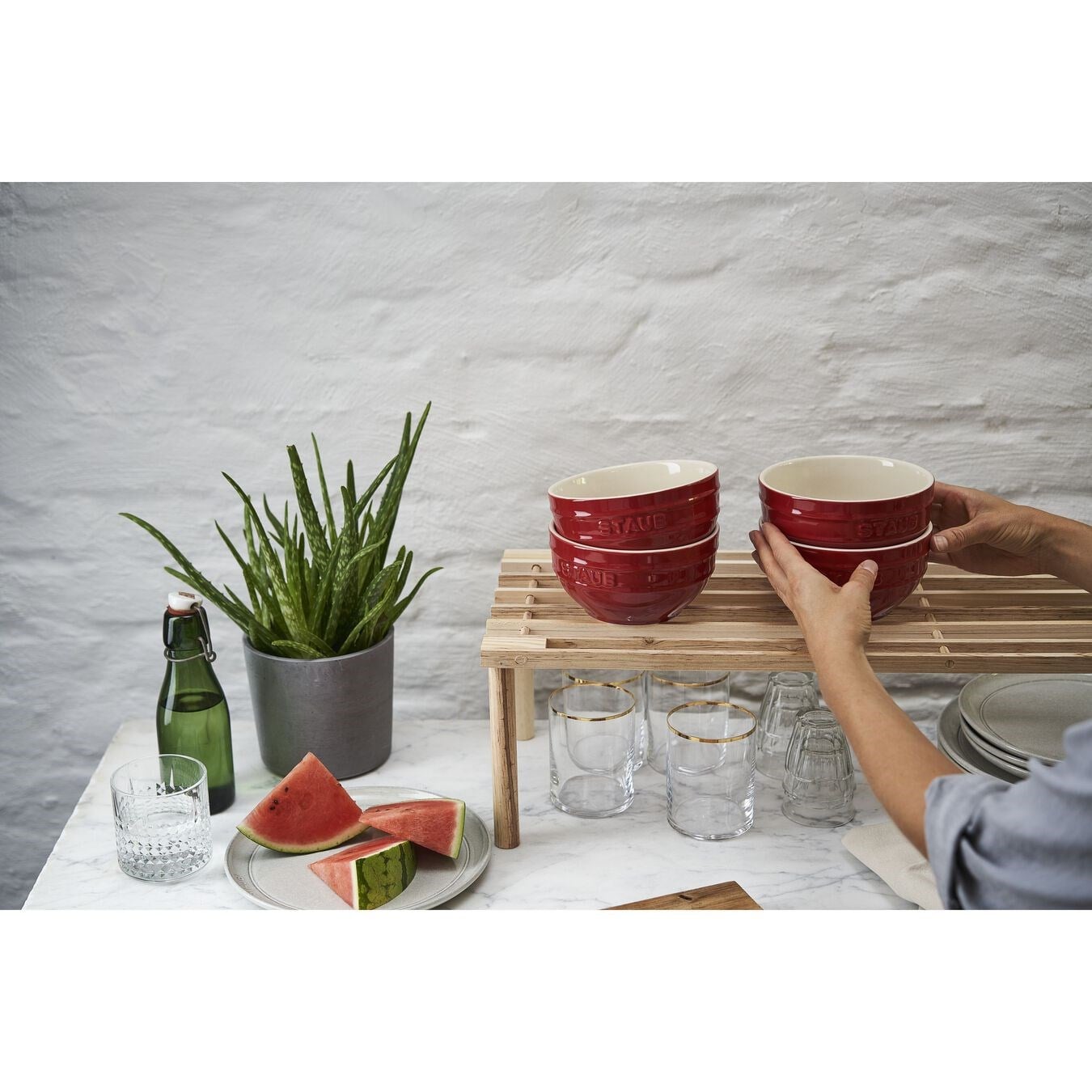 Staub Seramik Kase 4'lü Set 14 cm KirazStaub