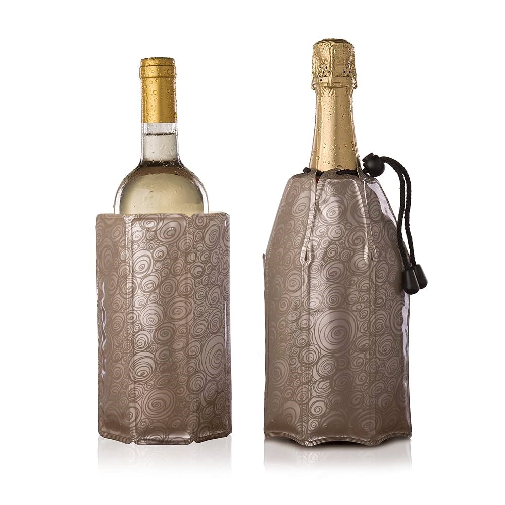 Vacu Vin Active Şarap ve Şampanya Soğutucu Set 2'li PlatinVacu Vin