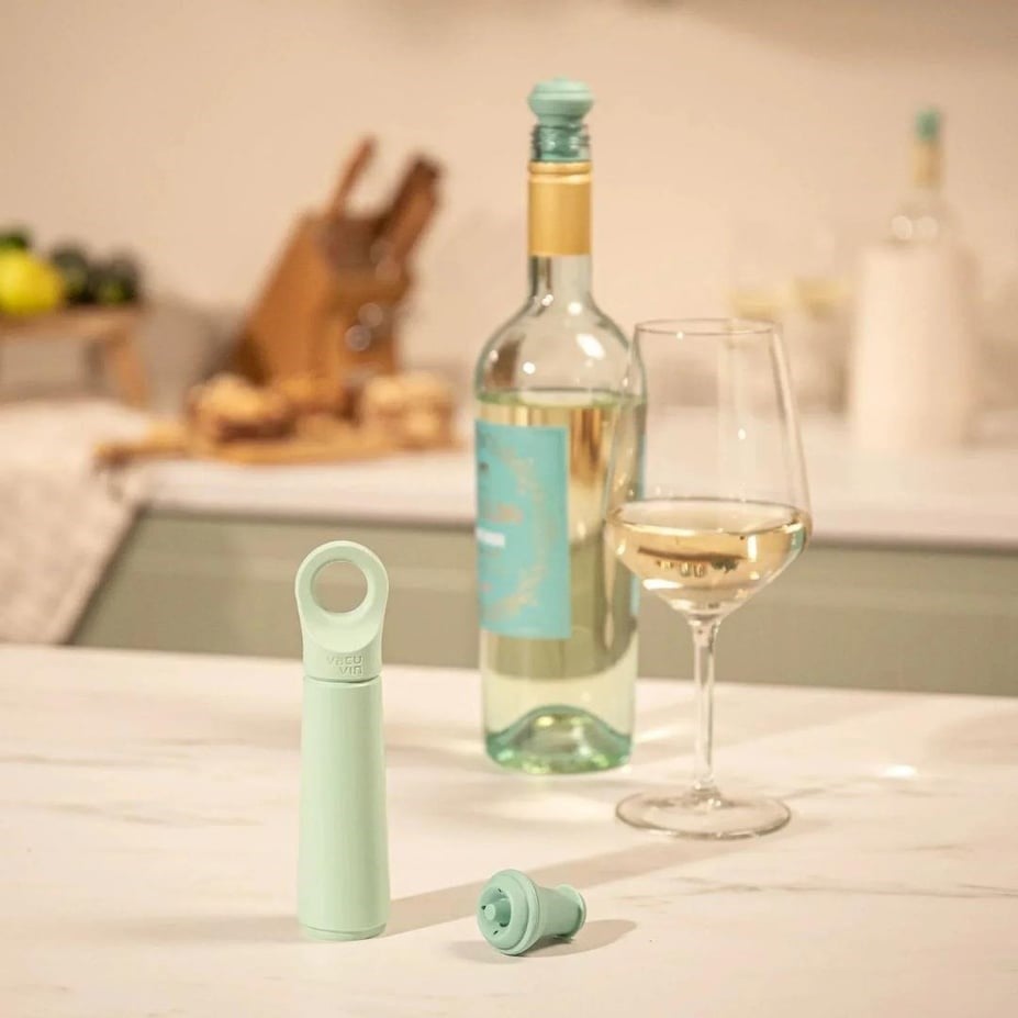 Vacu Vin Şarap Vakum Seti 1 Pompa 1 Şarap Tıpası YeşilVacu Vin