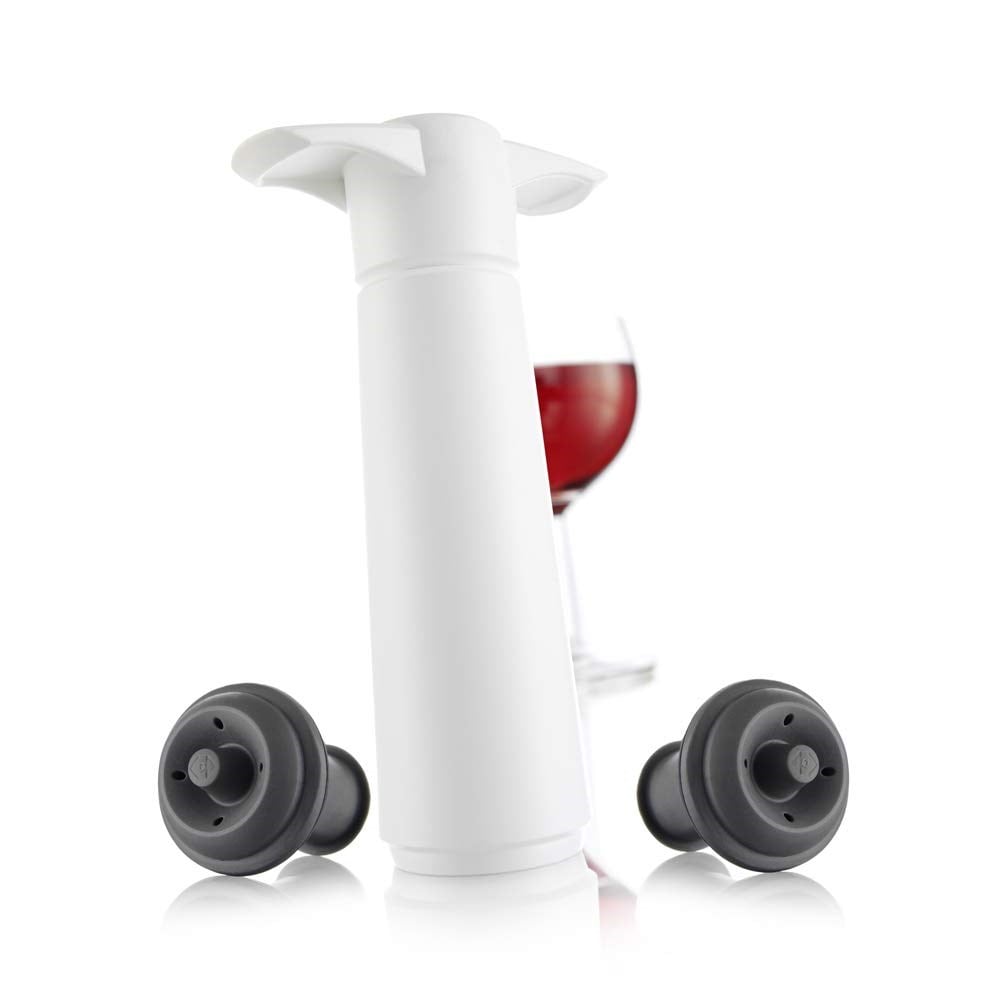 Vacu Vin Şarap Vakum Seti 1 Pompa 2 Tıpa BeyazVacu Vin