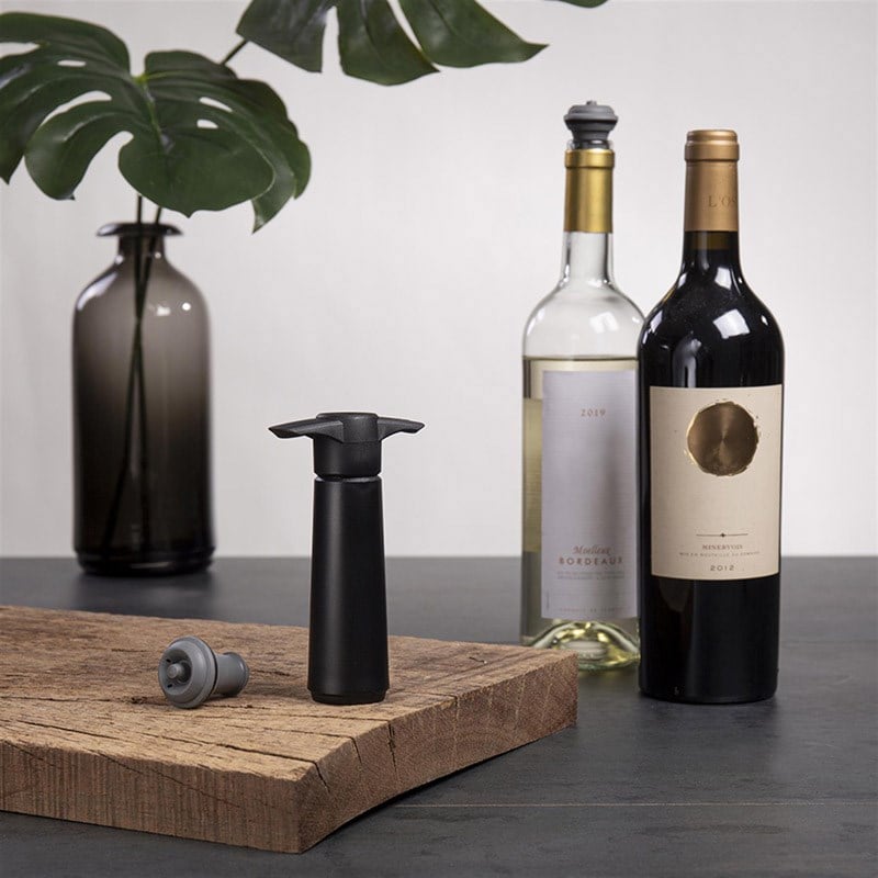 Vacu Vin Şarap Vakum Seti 1 Pompa 2 Tıpa ÇelikVacu Vin