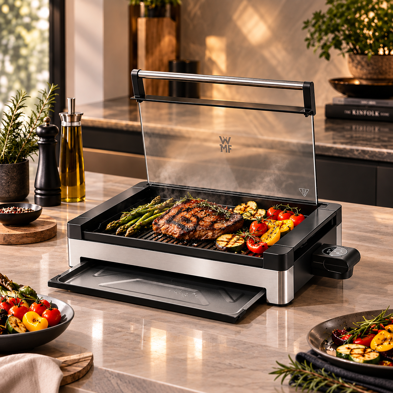 WMF Lono Grill Izgara Cam KapaklıWMF
