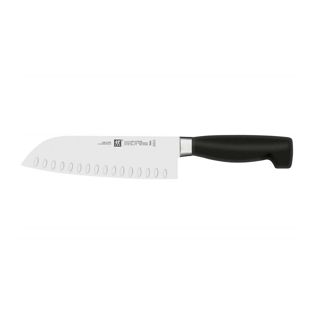 Zwilling Four Star Oluklu Santoku Bıçağı Siyah 18 cmZwilling