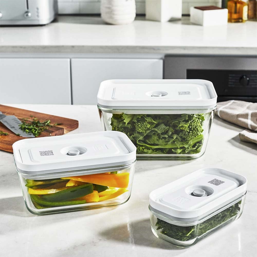 Zwilling Fresh & Save Vakumlu Cam Saklama Kabı Seti S/M/L Boyut 3 Parça GriZwilling