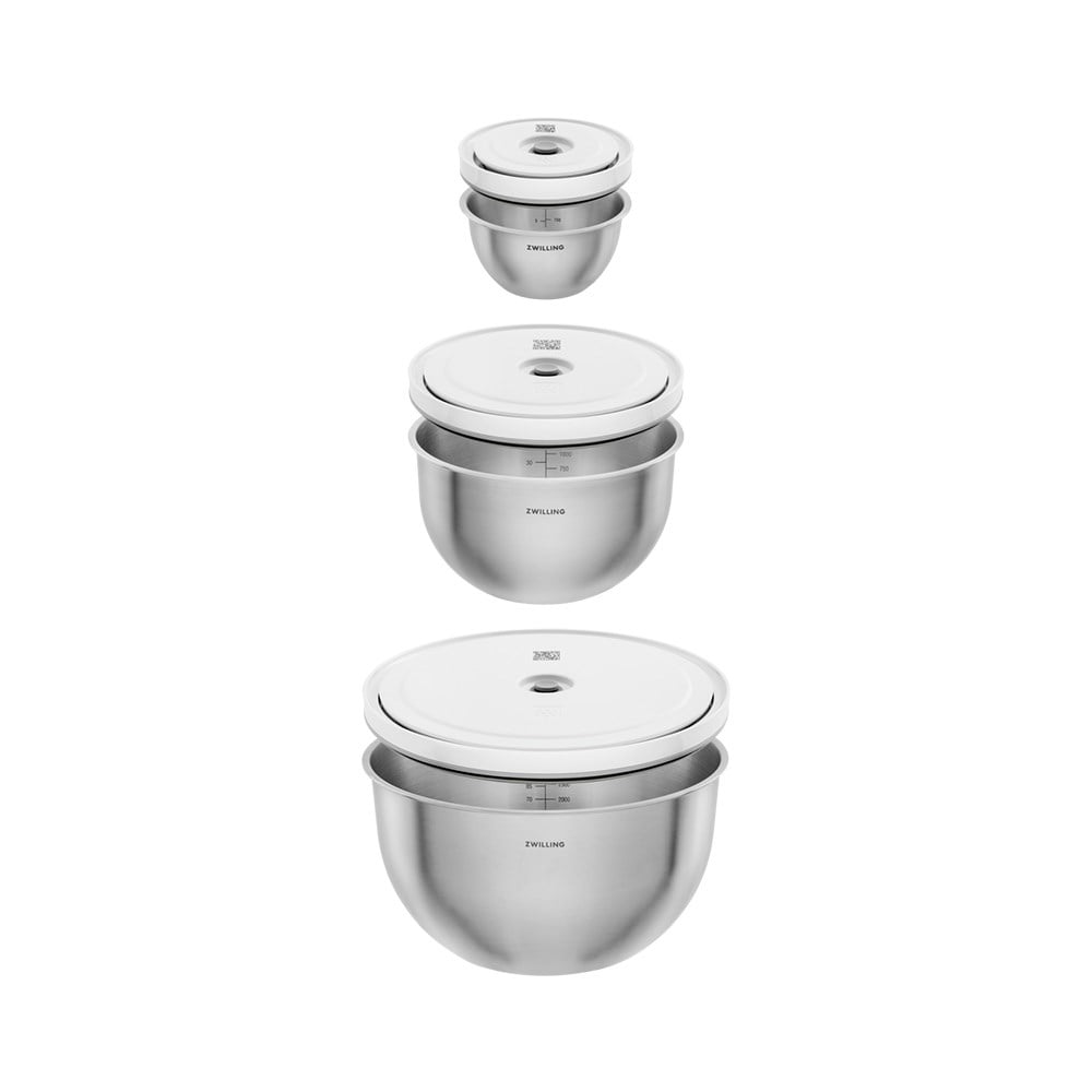Zwilling Fresh & Save Vakumlu Saklama Kase Seti S/M/L Boyut 3 Parça Paslanmaz ÇelikZwilling