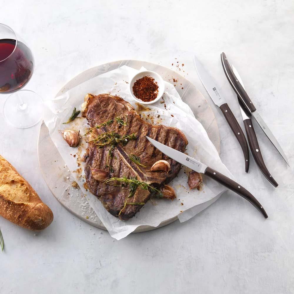 Zwilling Steak Biftek Bıçağı Seti 4 Parça Dark Oad WoodZwilling