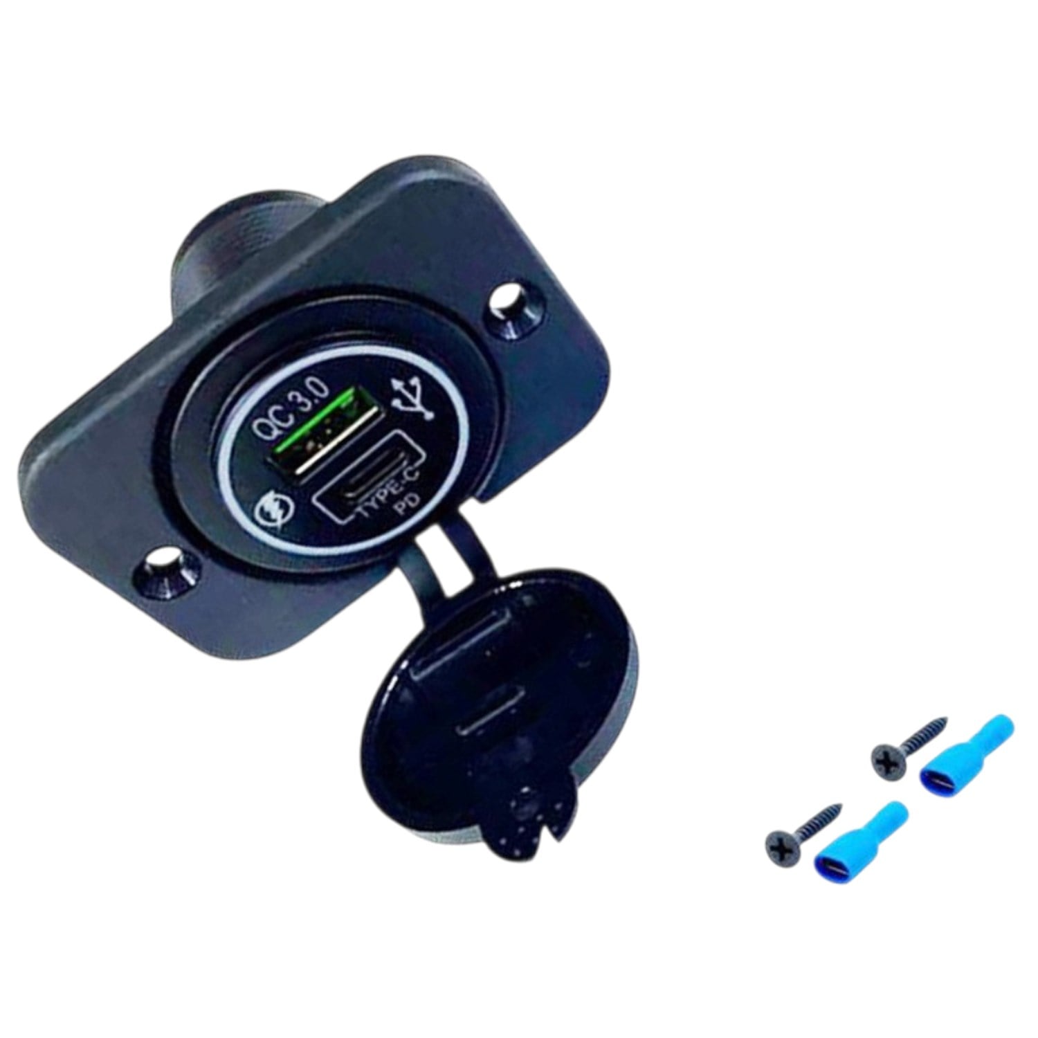 9-30V Marin Tipi Dişi Soket Yüzeye Monte Type C PD + 3.0 QC USB 1700814