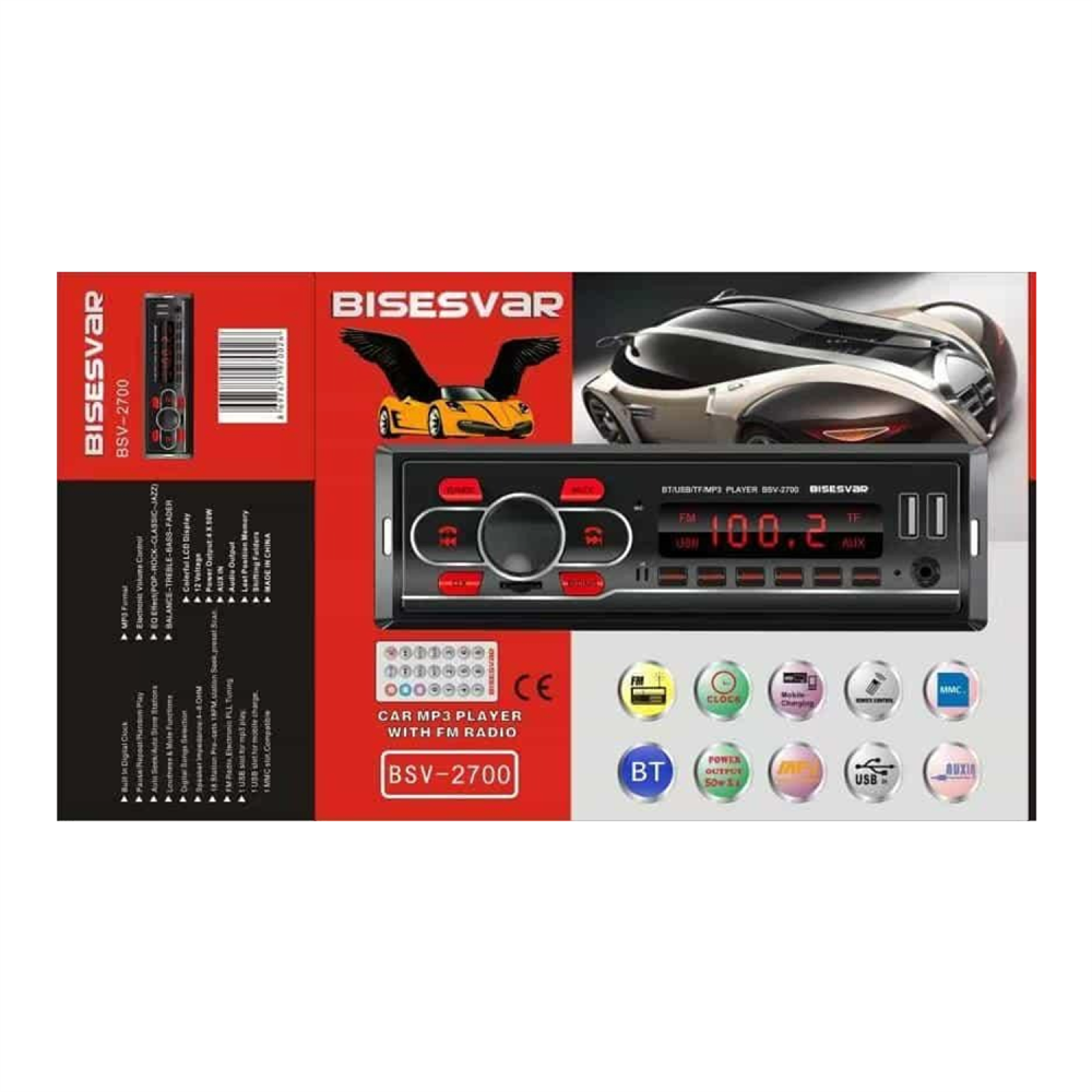 Bisesvar MP3 Player Fm Radyo Çift USB BSV-2700