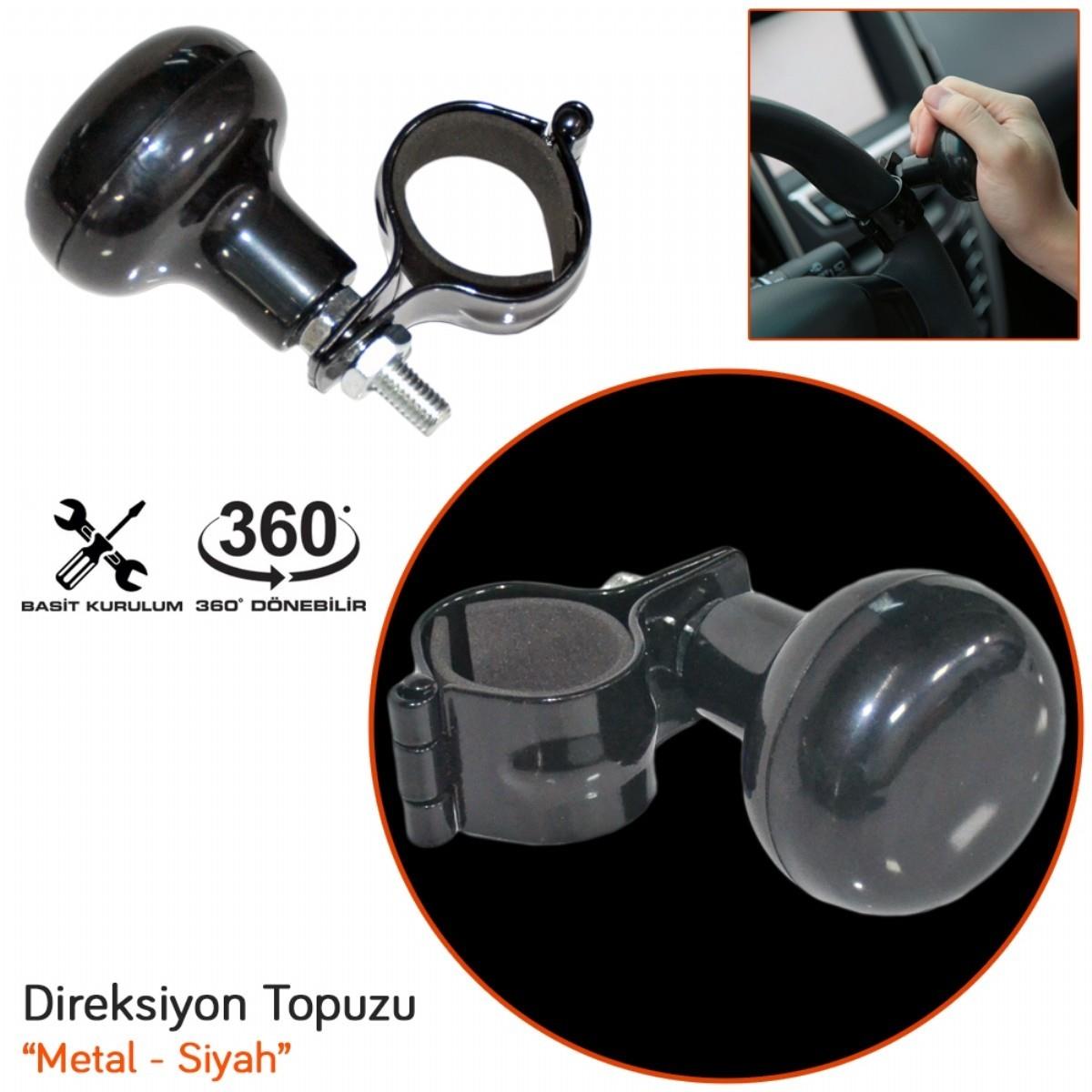 Carub Direksiyon Topuzu Dönerli Metal Lüx Siyah 2052213