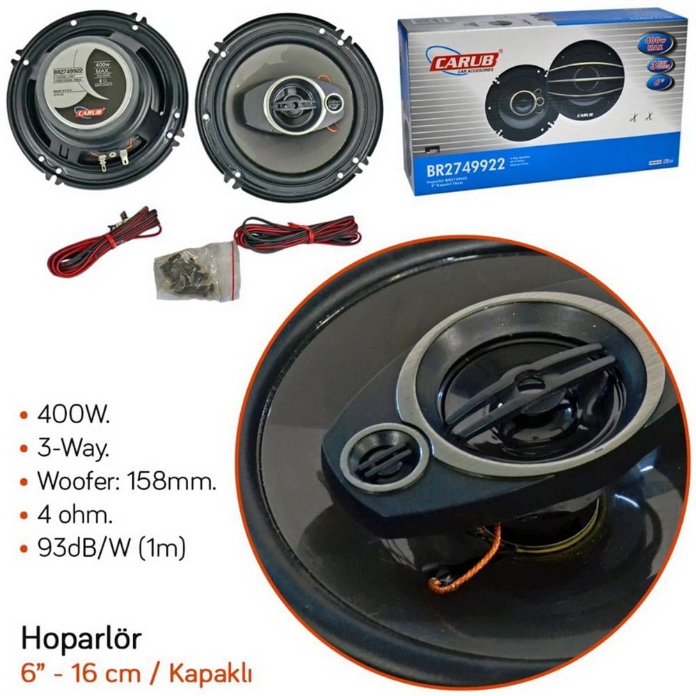 Hoparlör 16cm 6 inch Kapaklı