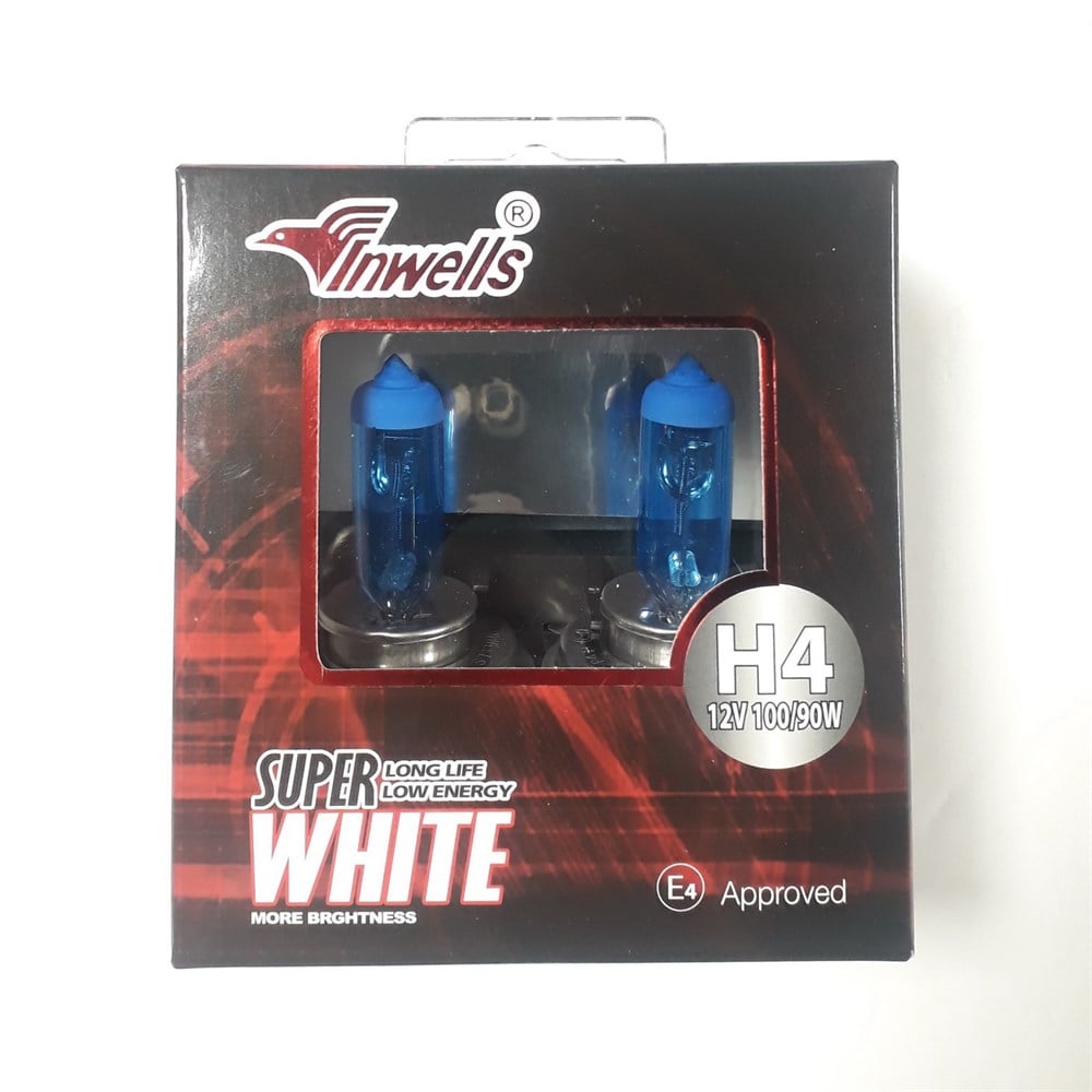 Inwells Ampül H4 12V 100/90W Beyaz Işık