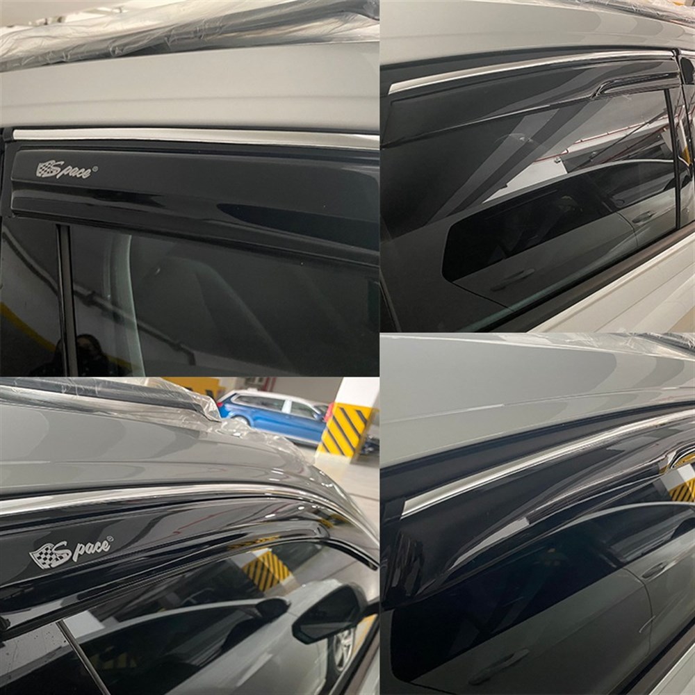 Krom cam rüzgarlığı 1.2mm Seat Leon 2004-2010 4'lü / CARU451