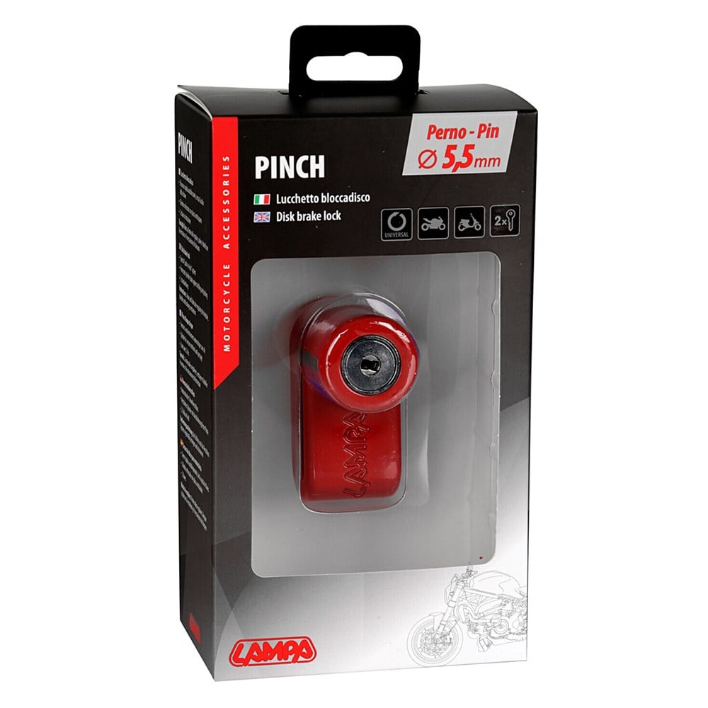 Lampa Pinch Kırmızı 5,5mm Disk Kilidi 2 Anahtarlı 91564