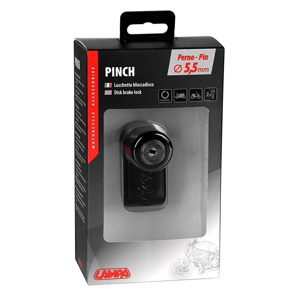 Lampa Pinch Siyah 5,5mm Disk Kilidi 2 Anahtarlı 91563