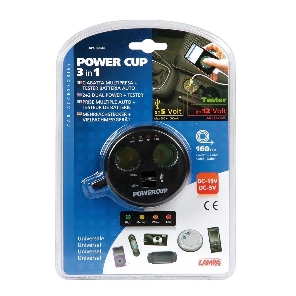 Lampa Power Cup 3-in-1 Şarj Soketi 39040