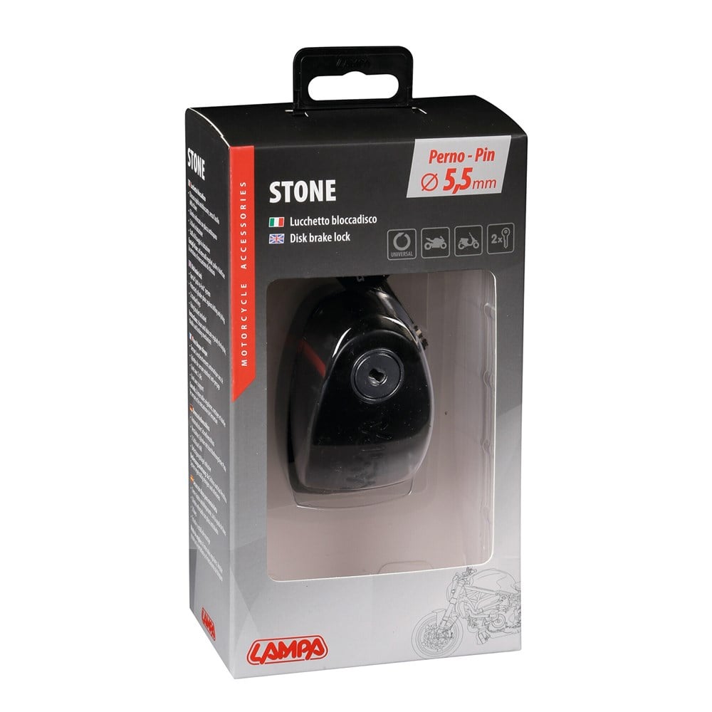 Lampa Stone Siyah 5,5mm Disk Kilidi 2 Anahtarlı 90588
