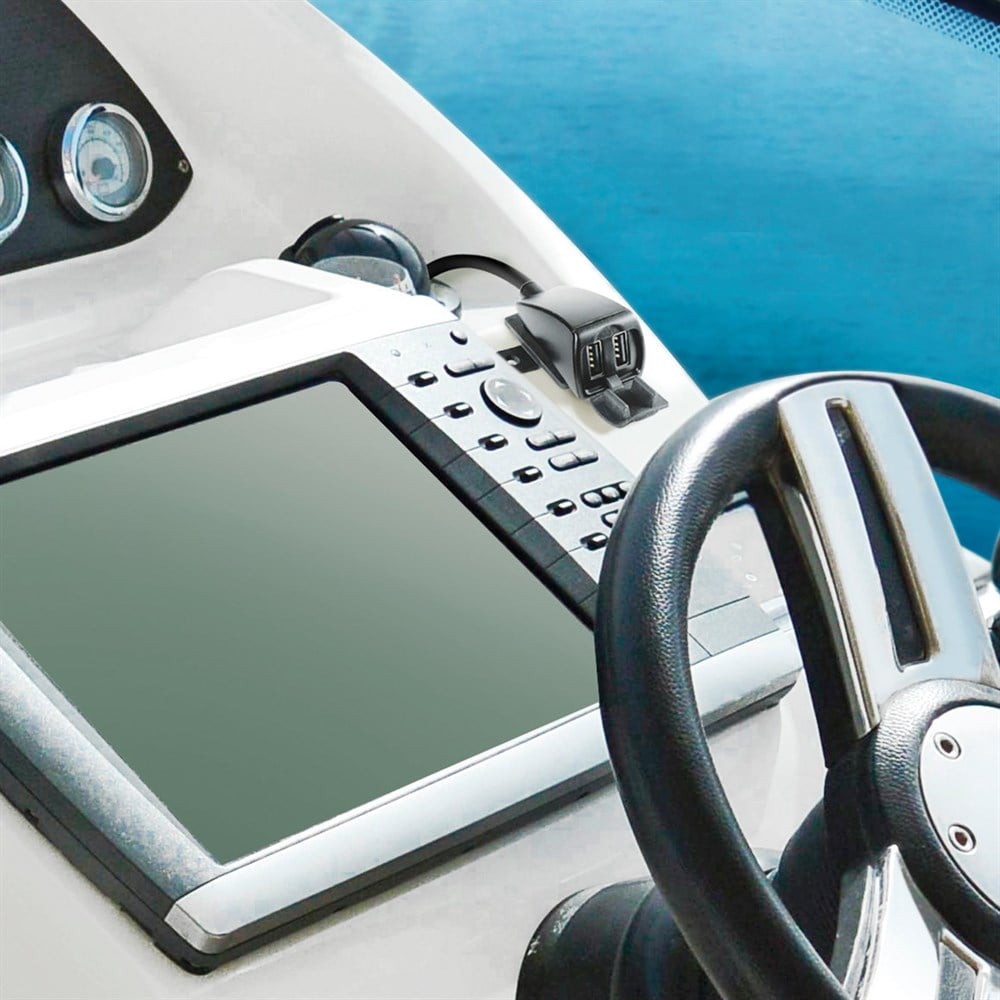 Lampa Usb-Fix Trek 2 IPX6 Su Geçirmez Ultra Hızlı Şarj Soketi 5400mA 12V/24V Yüzeye Monte 38827