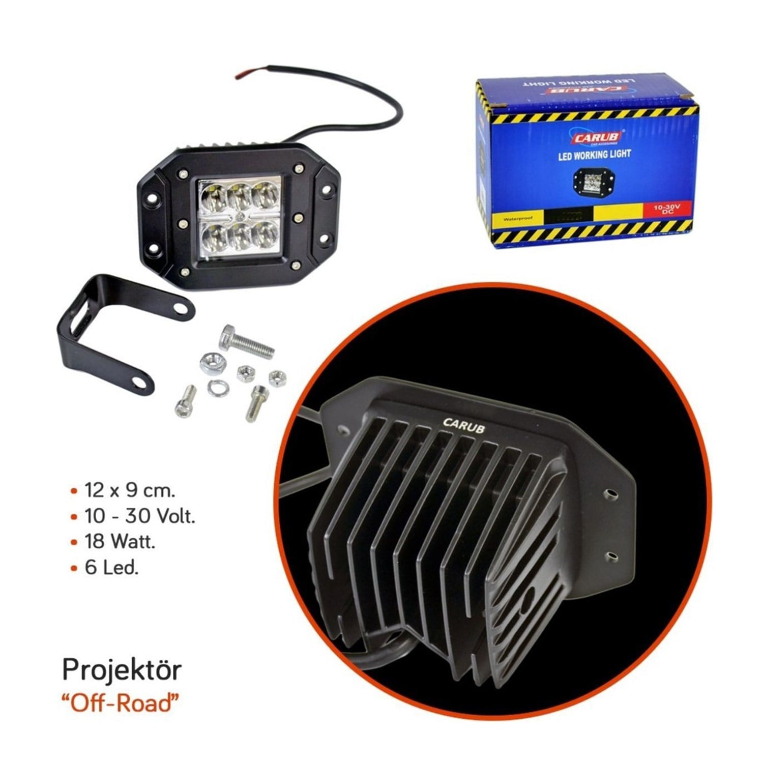 Off-Road Projektör 10-30V 51W Yuv Siyah 18cm BR3010563