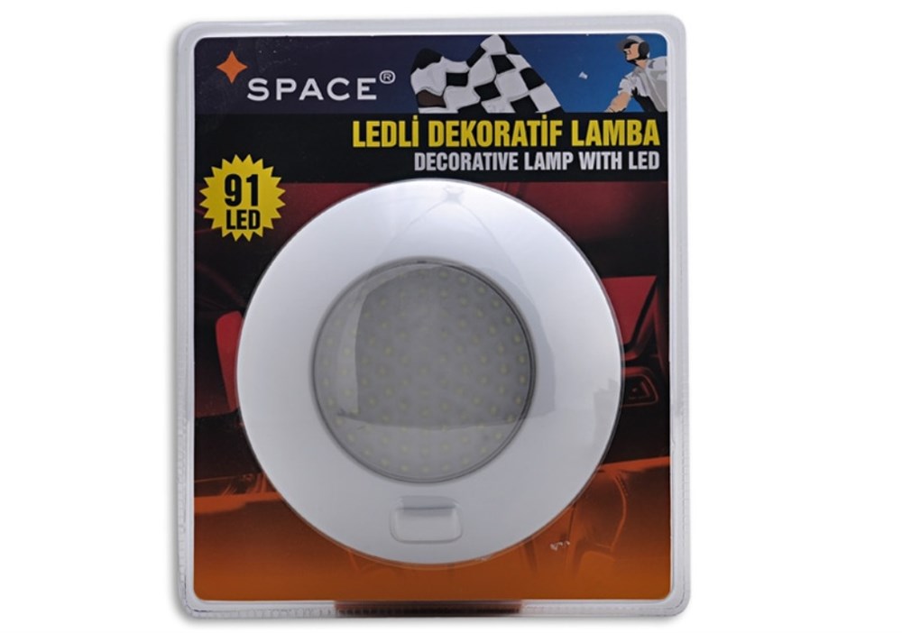 Space Ledli Dekoratif Tavan Lambası (91Led) Yuvarlak 24V / LAAK122-1-24