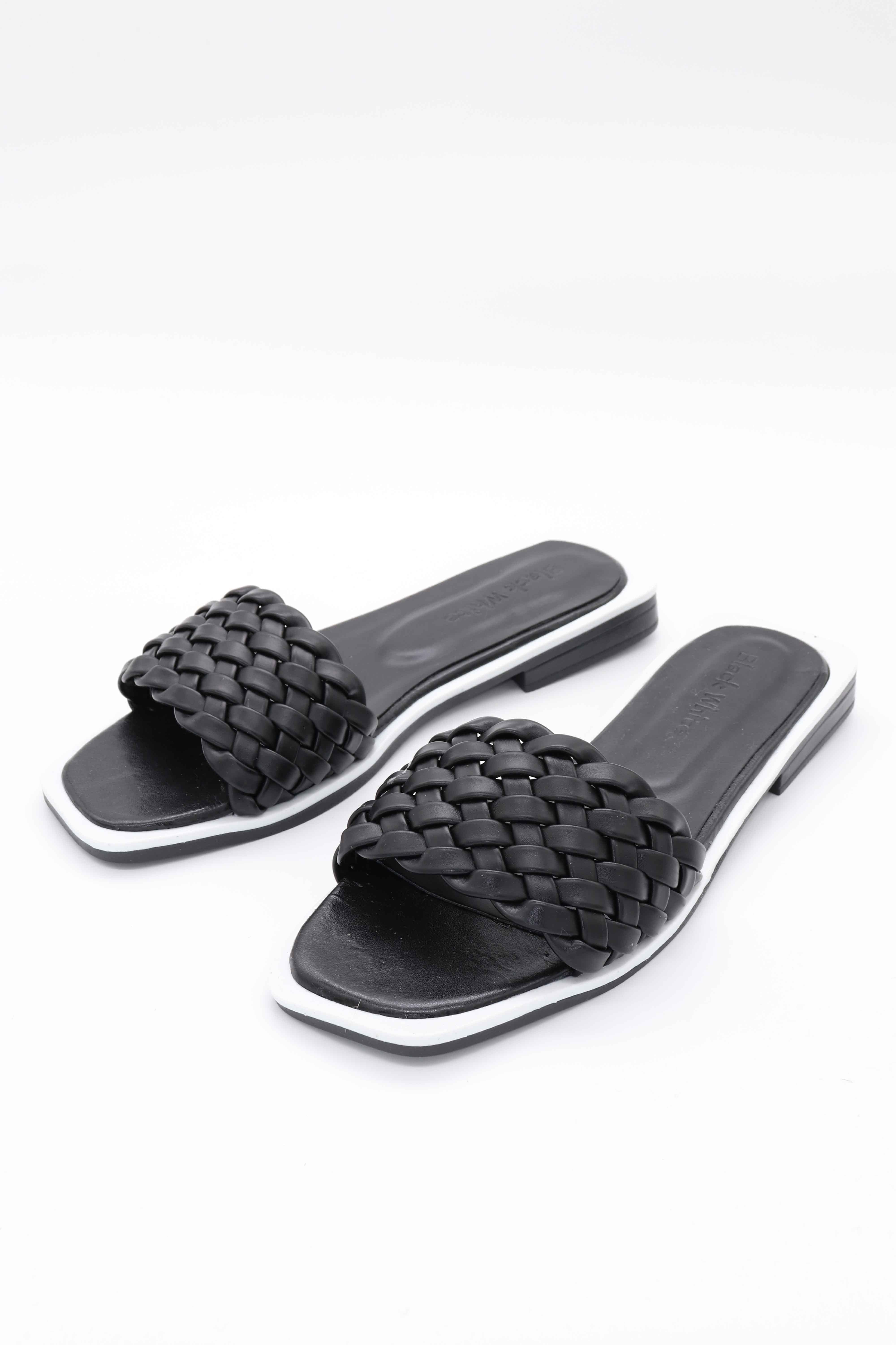 Black White Kadın Terlik Ap-1000