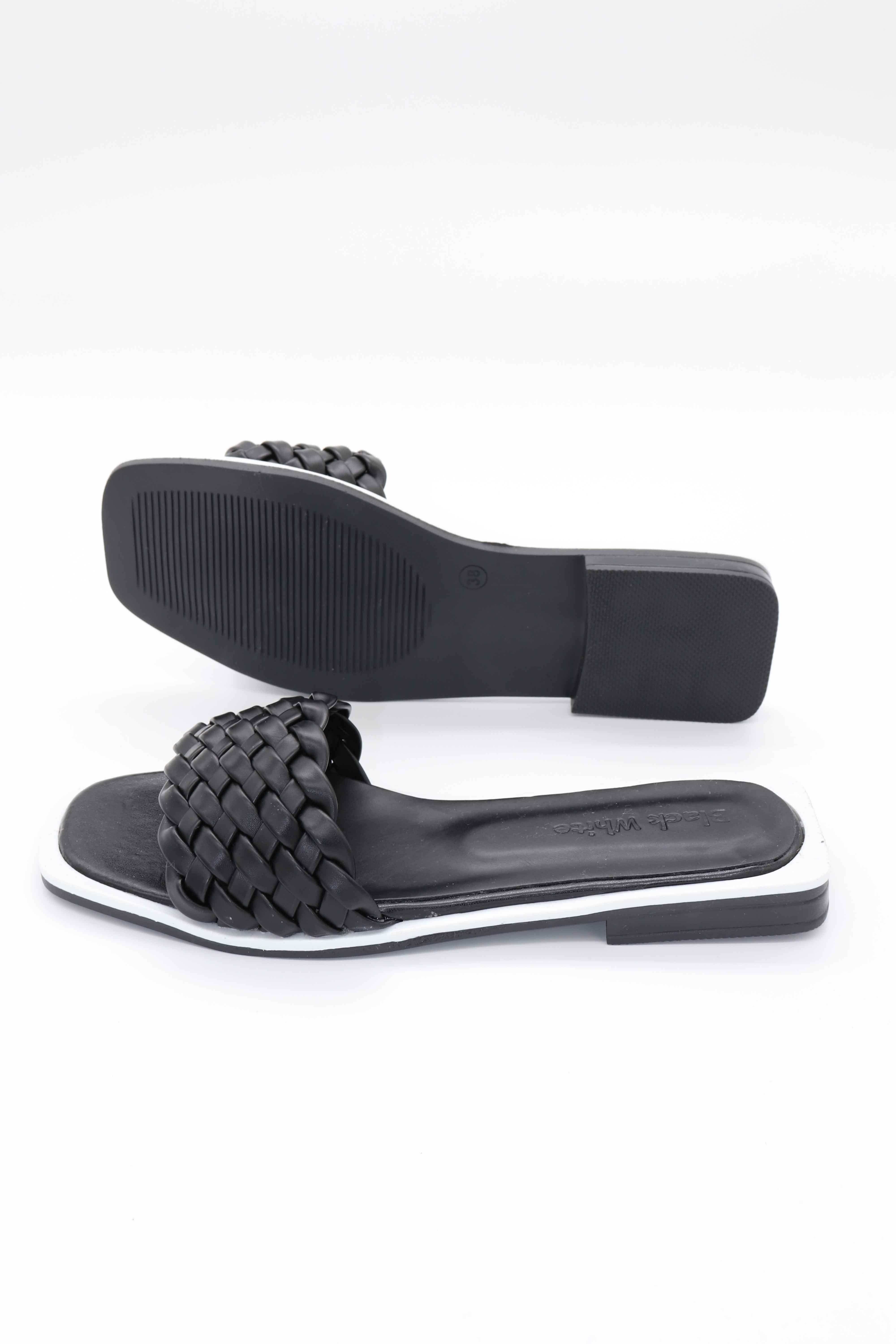 Black White Kadın Terlik Ap-1000