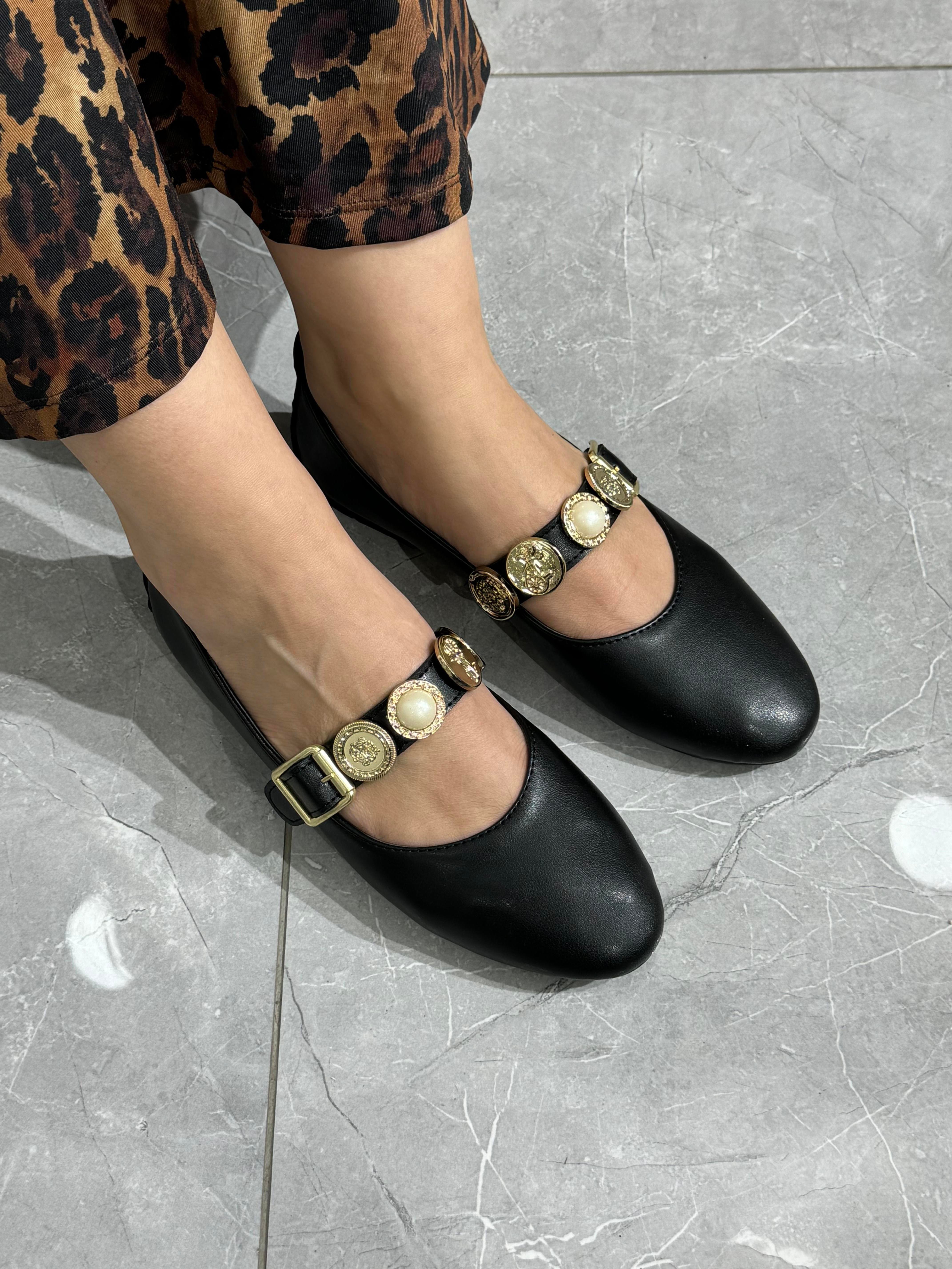 BONCUKLU KADIN BABET AYAKKABI B-004