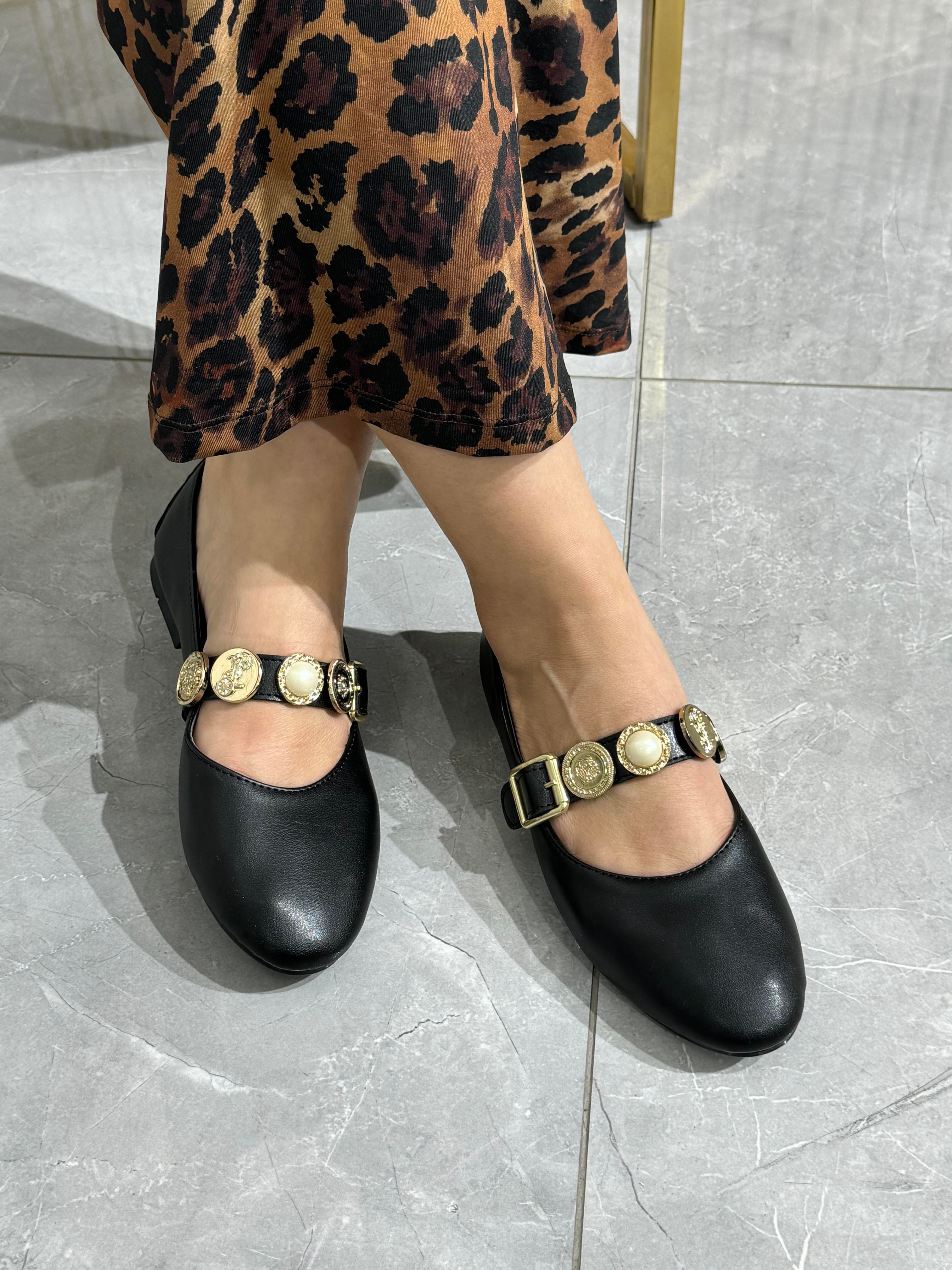 BONCUKLU KADIN BABET AYAKKABI B-004