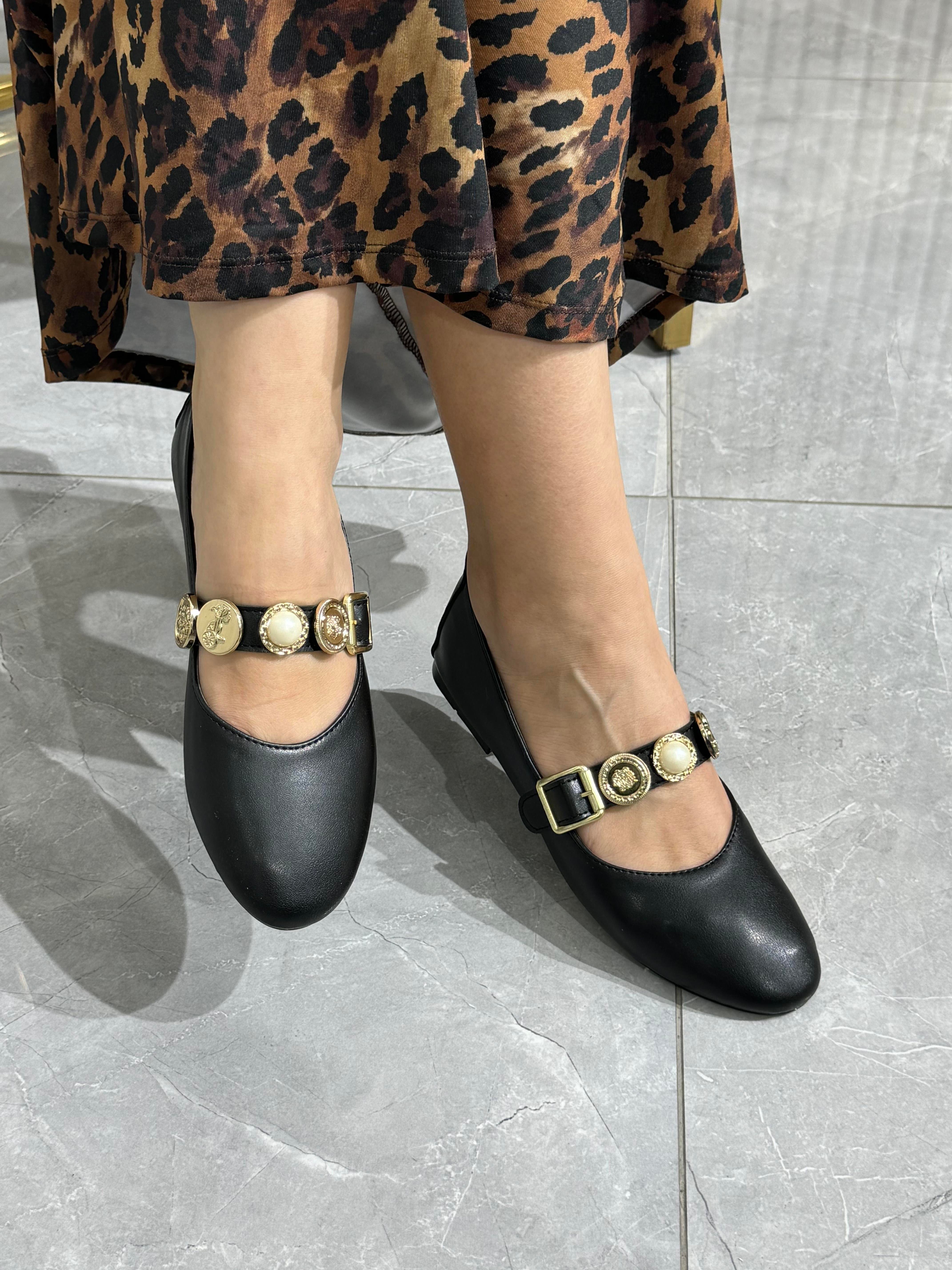 BONCUKLU KADIN BABET AYAKKABI B-004