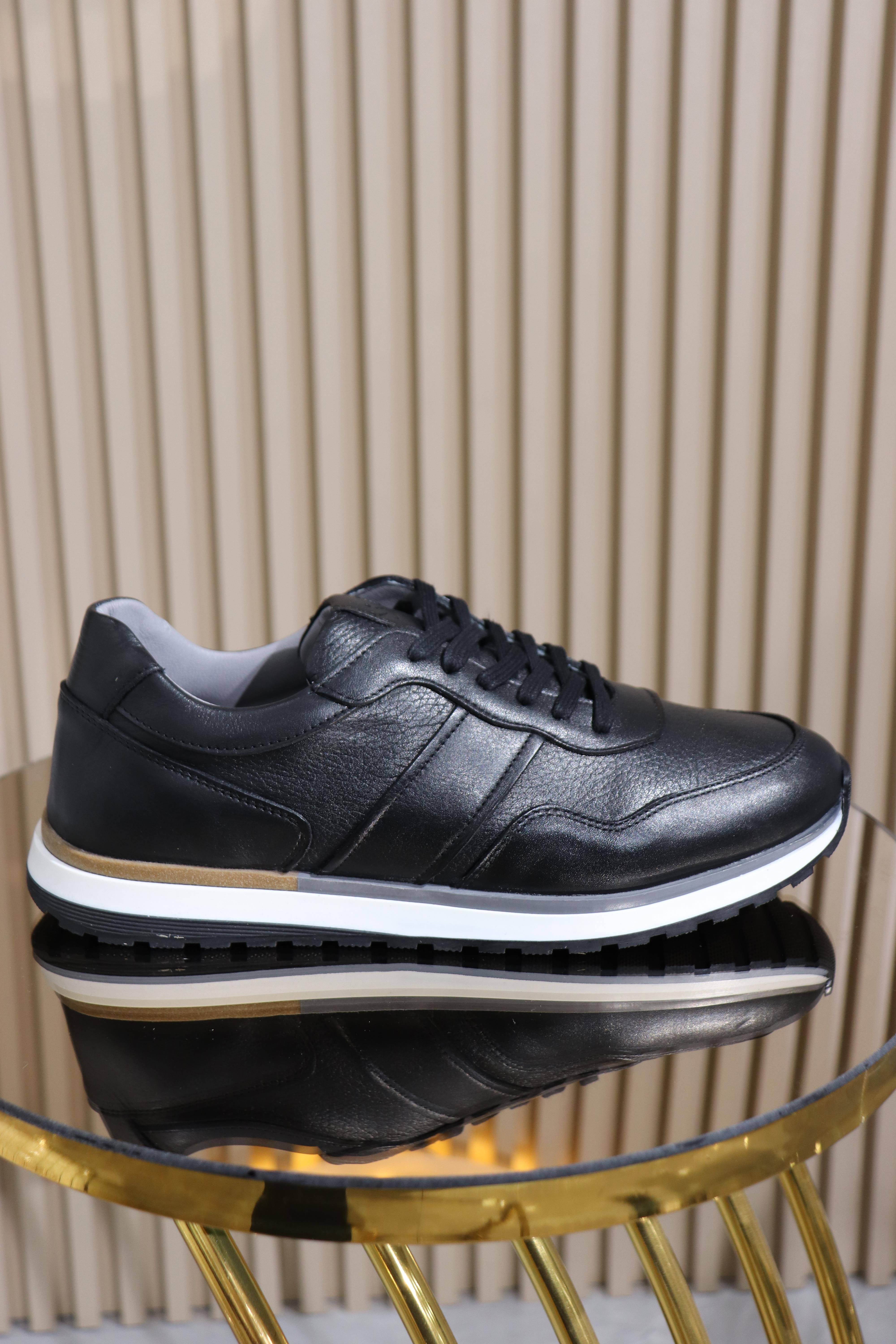 HAKİKİ DERİ BACIKLI ERKEK SPOR AYAKKABI S-008