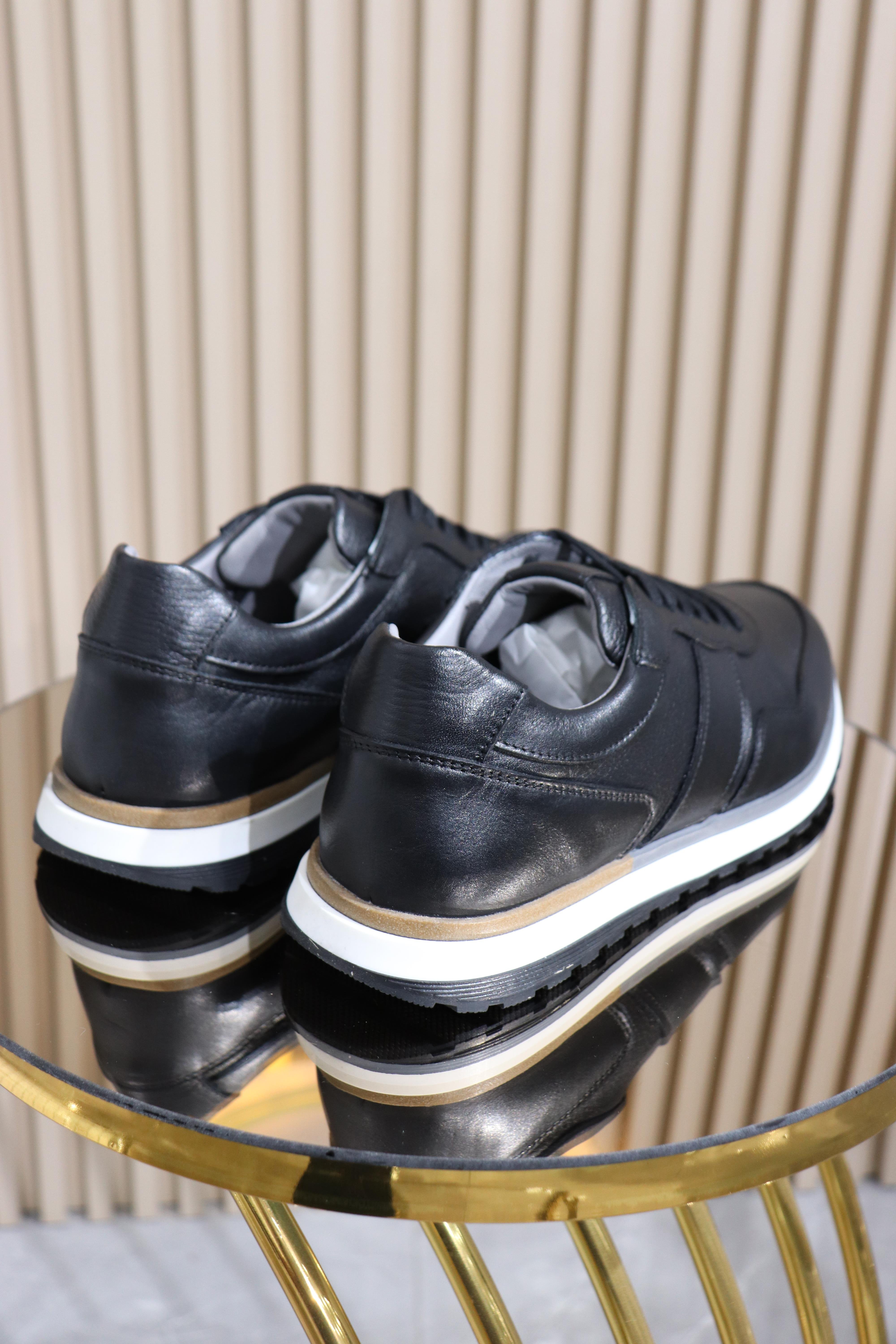 HAKİKİ DERİ BACIKLI ERKEK SPOR AYAKKABI S-008