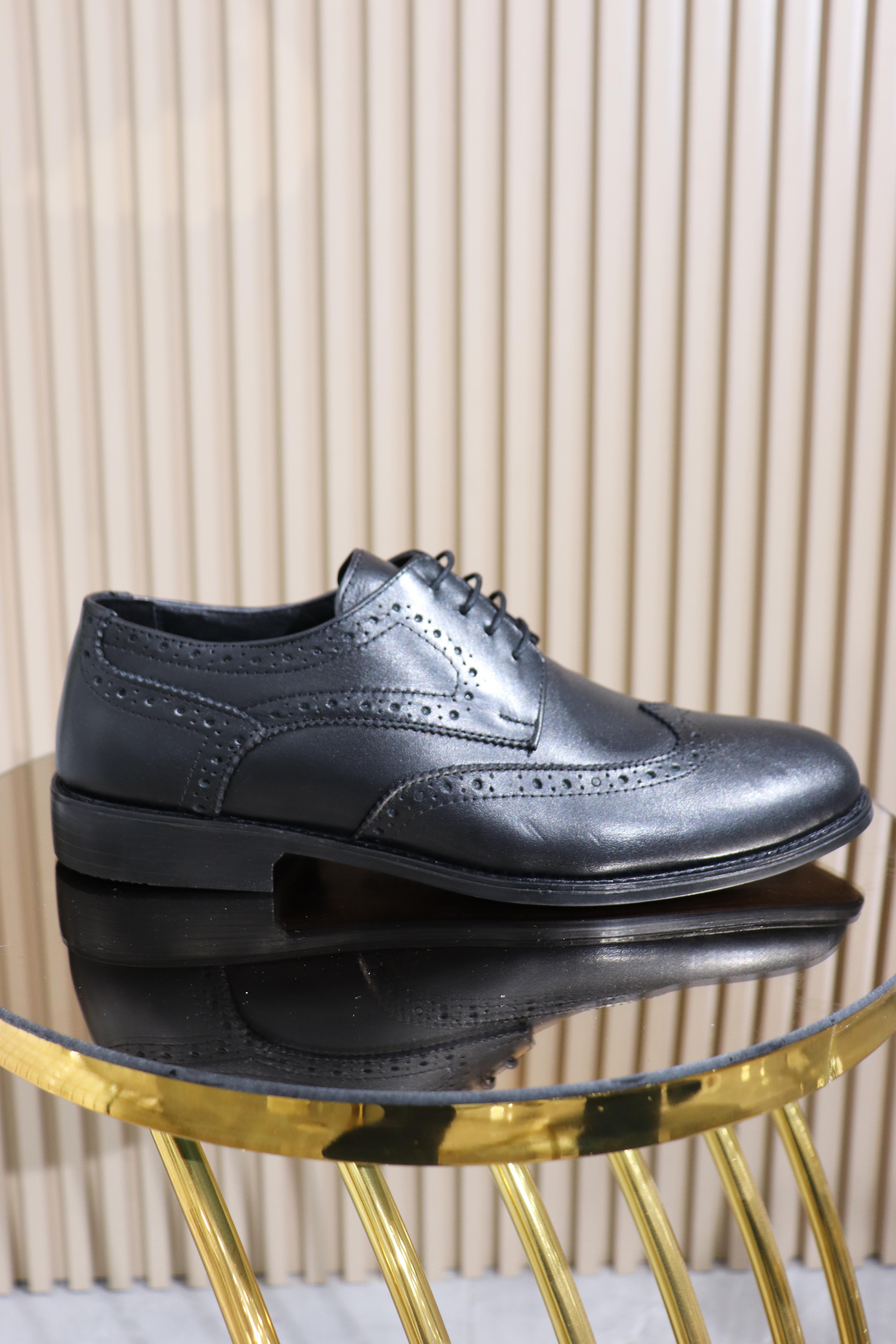 HAKİKİ DERİ DESENLİ ERKEK KUNDURA K-003